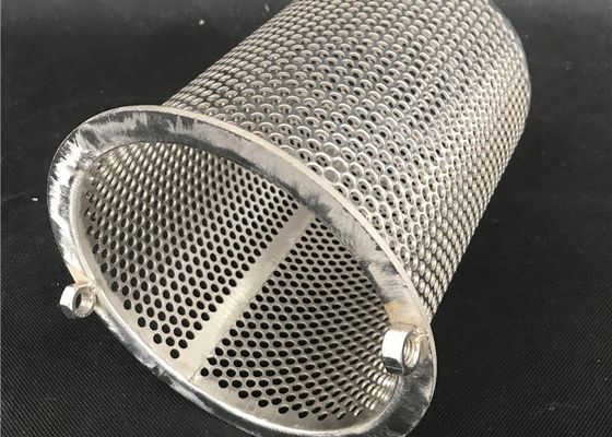 304 Perforated Stainless Steel Mesh / Filter Wire Mesh Cylindrical 5mm Hole